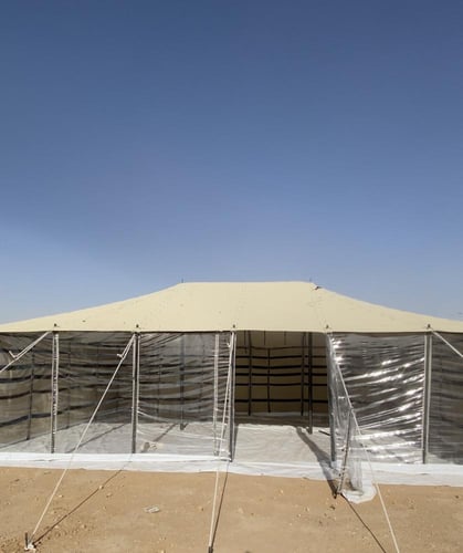 بيت شعر تركي ابيض واجهة شفاف