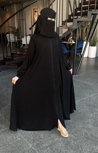 عباية كلوش سحاب وأكمام مطاط