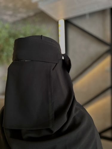 نقاب طبقه طويل (ربط عريض )