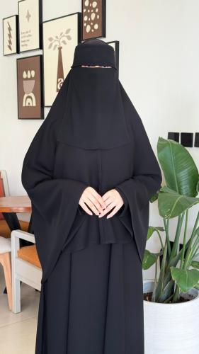 بكج لان ( عباية نص كلوش + خمار بدون طرحه)