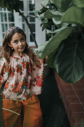FLORAL TOP + PANTS SET