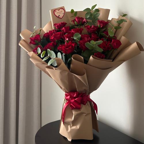 باقة ٢٠ غصن - جوري احمر