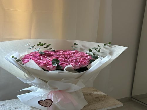 باقة مُذهلة - ٤٠ وردة جوري- وردي