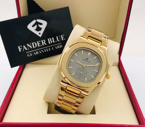 ساعة رجالية فندر بلو استيل