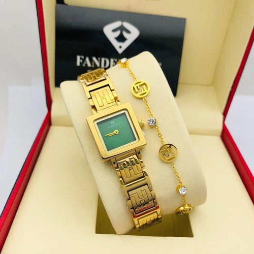 طقم فند ربلو نسائي دهبي