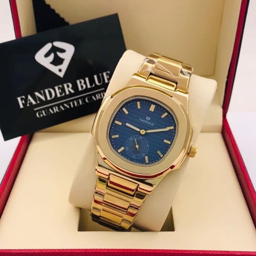 ساعة رجالية فندر بلو استيل