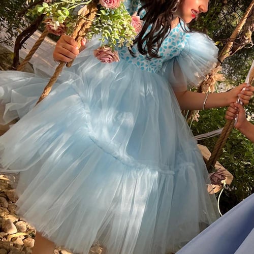 فستان سماوي ماكسي