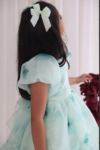 فستان جازار تفاحي فاتح بورود