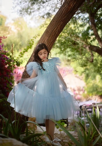 فستان سماوي ماكسي