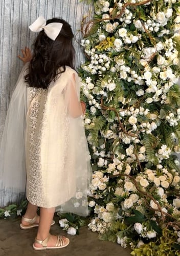 فستان و شنطه قرقيعان مطرز باحرف عربيه