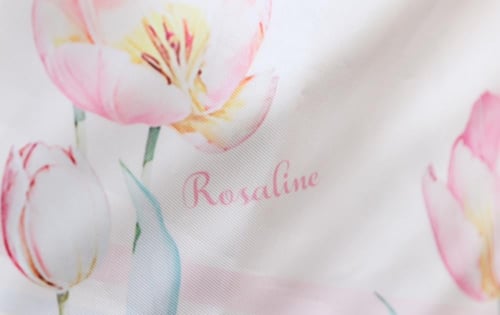 فستان تفتا ورود بطبعة روزالاين