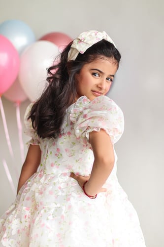 فستان مشجر ورود صغيره