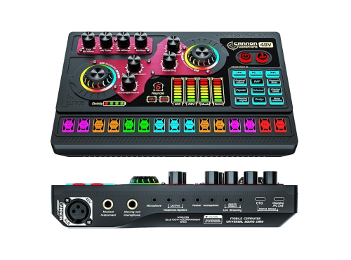 ميكروفون مكسير Cannon 48V Digital Mixer Sound Card