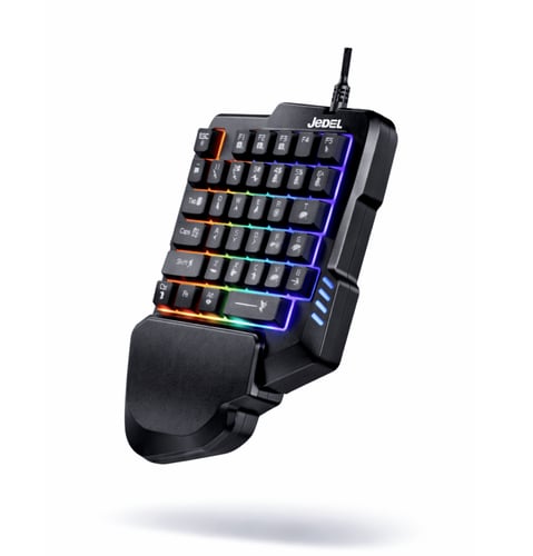 كيبورد قيمنق بيد واحدة JEDEL K601 RGB