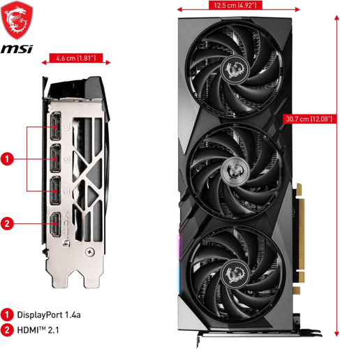 كرت شاشة MSI GeForce RTX™ 4060Ti GAMING X SLIM 16G