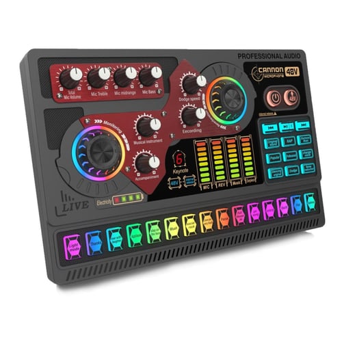 ميكروفون مكسير Cannon 48V Digital Mixer Sound Card