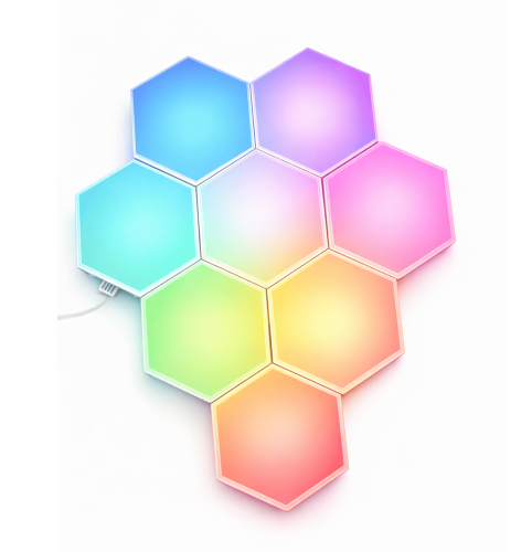 خلية ضوئية Hexagonal Gaming LED Panel – عدد 8 قطع