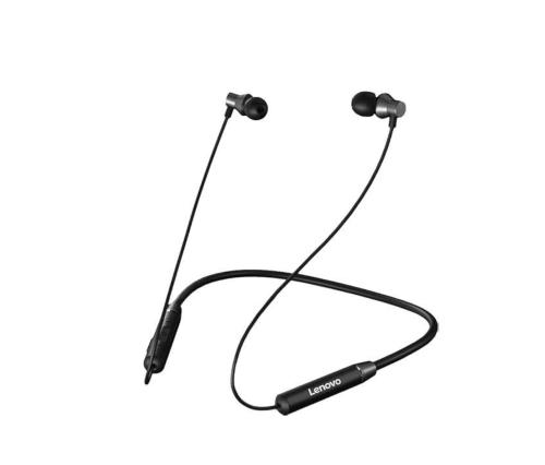 سماعة اذن لاسلكية من لينوفو بشريط رقبة He05 تعمل ل...