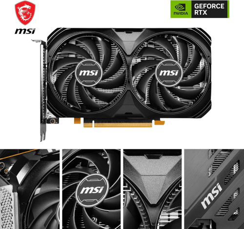 كرت شاشة MSI GeForce RTX™ 4060Ti VENTUS 2X BLACK 8...