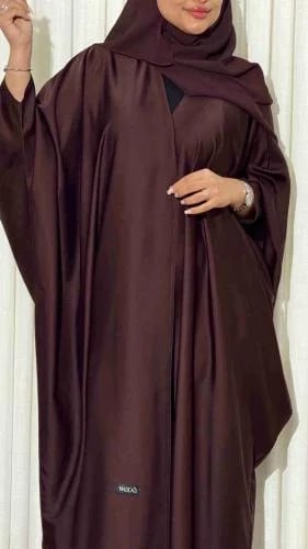 Women's abaya, silk, navy, with the elegant Rinaad design