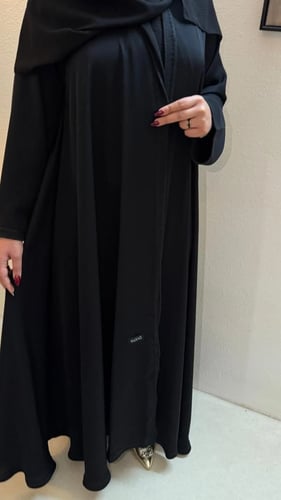 Women's black abaya embroidered with elegant Blackberry fabric