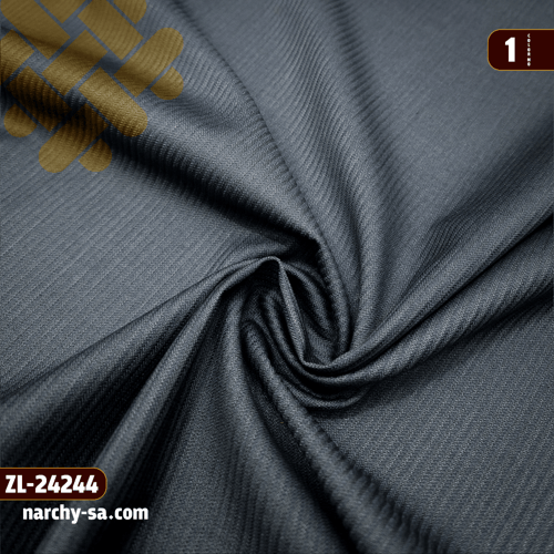 قماش مقلم رصاصي تخطيط خفيف - نرشي