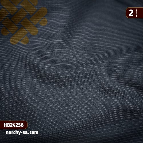 قماش مقلم رمادي مايل للازرق - نرشي