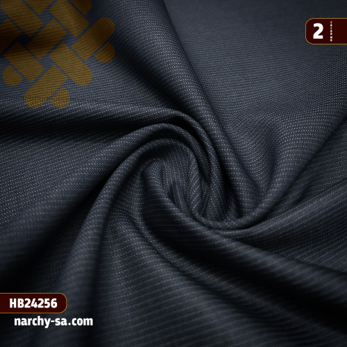 قماش مقلم رمادي مايل للازرق - نرشي