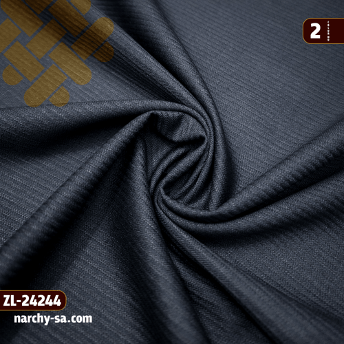 قماش مقلم رصاصي متقارب - نرشي