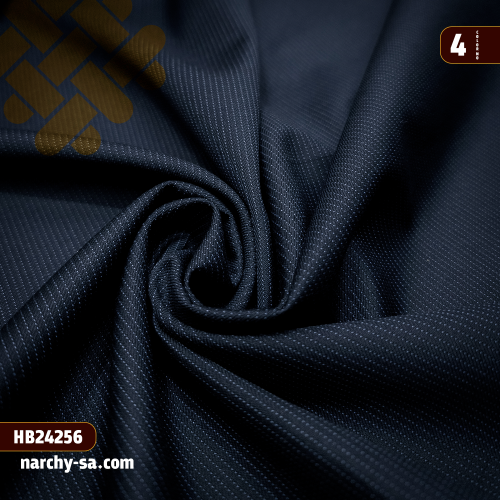 قماش مقلم شتوي ازرق داكن - نرشي