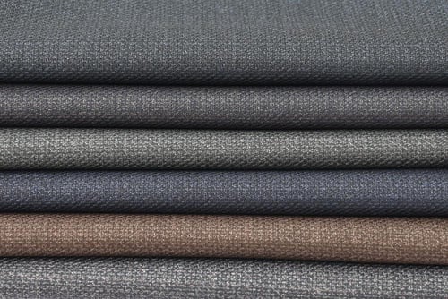 قماش شتوي رصاصي نقشة ازرق - 91978-1