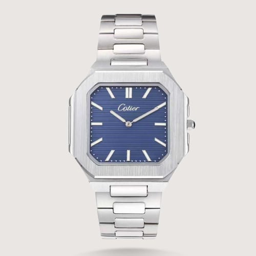 ساعة رجالية ستيل باللون الفضي