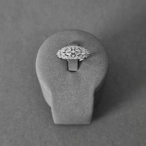 طقم زركون فضي