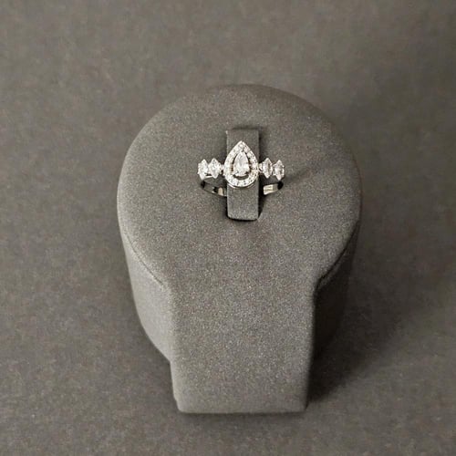 طقم زركون فضي