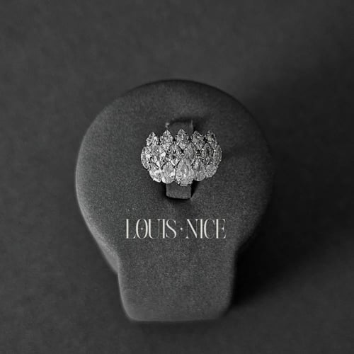 طقم زركون فضي