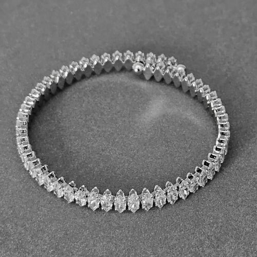 طقم زركون فضي