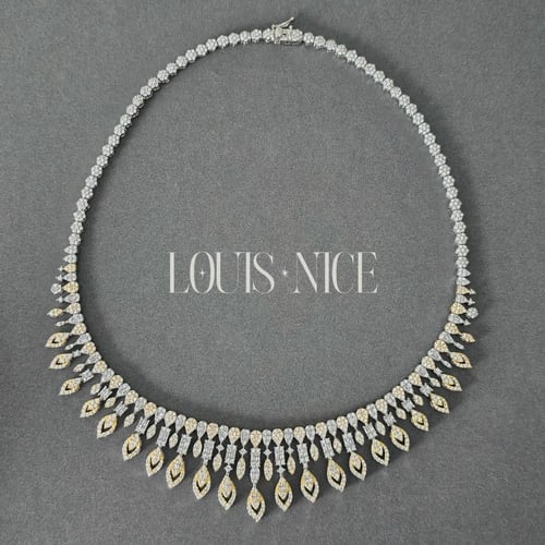 طقم زركون باللون الفضي والذهبي بدقة الالماس