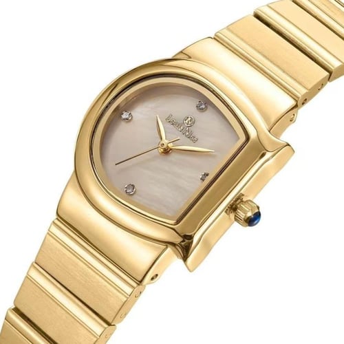 ساعة نسائية بمينا جذاب بفصوص لامعه