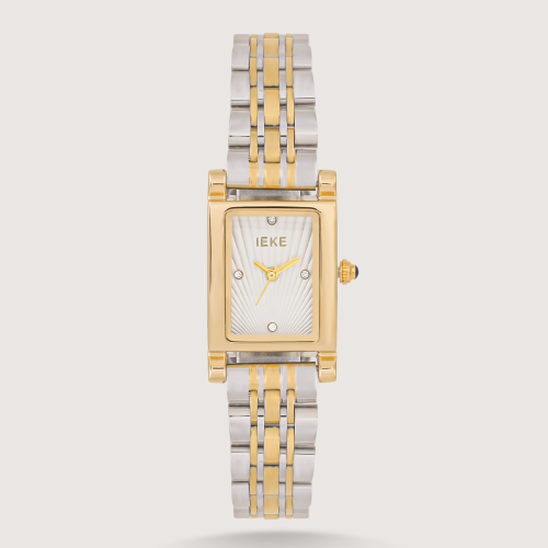 ساعة نسائية ستيل باللون الفضي والذهبي