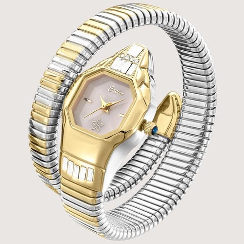 ساعة ايلارا باللون الفضي والذهبي