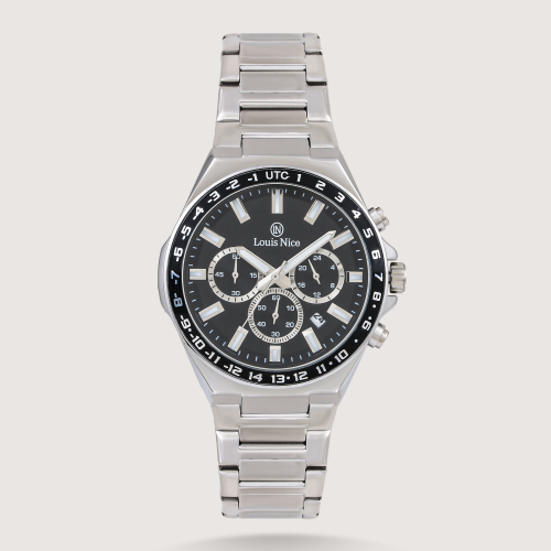 ساعة رجالية ستيل باللون الفضي