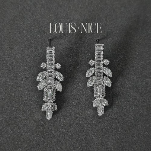 طقم زركون فضي