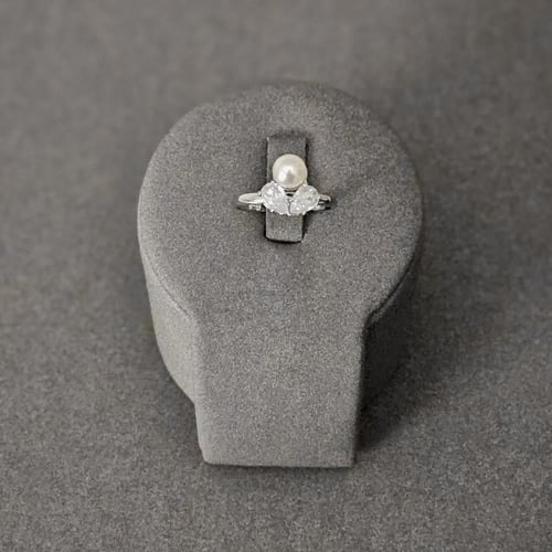 طقم زركون فضي