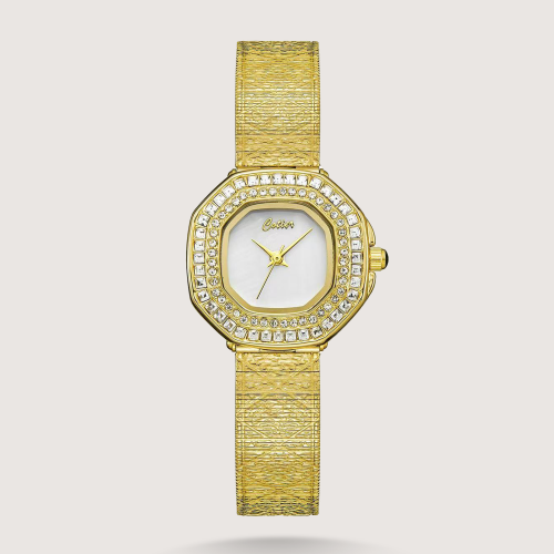 ساعة نسائية حصيرة مقاس 26 mm باللون الذهبي