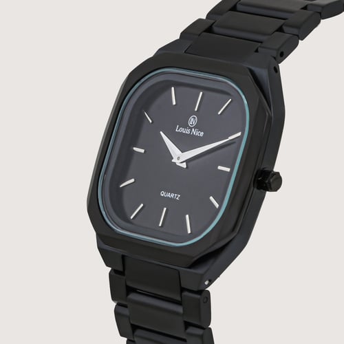 ساعة رجالية ستيل باللون الاسود