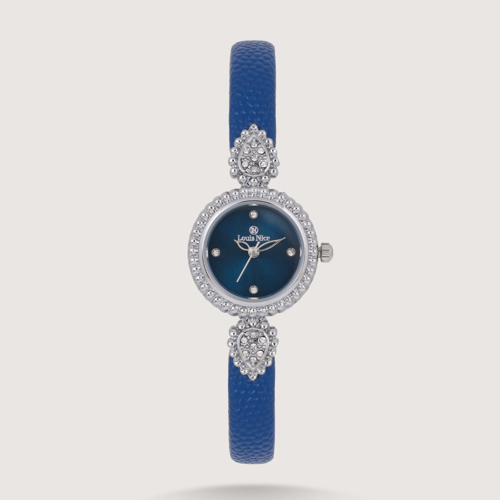 ساعة نسائية بسير الجلد