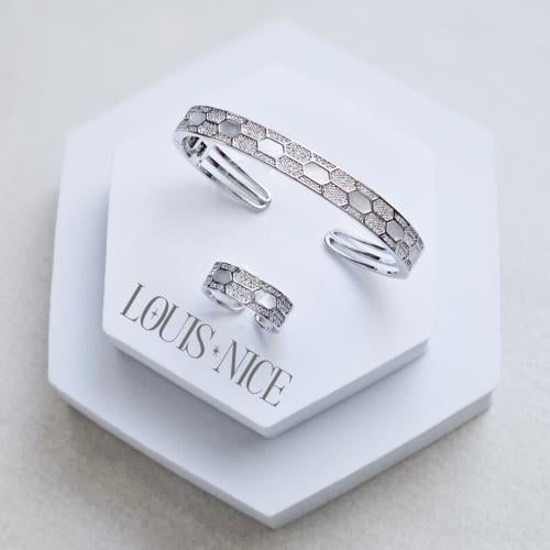 اسوارة مع خاتم زركون فضي