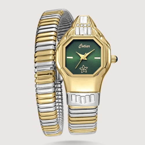 ساعة ايلارا باللون الفضي والذهبي