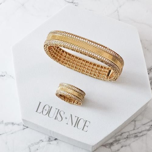 اسوارة مع خاتم زركون ذهبي