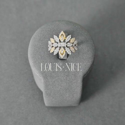 طقم زركون باللون الفضي والذهبي بدقة الالماس